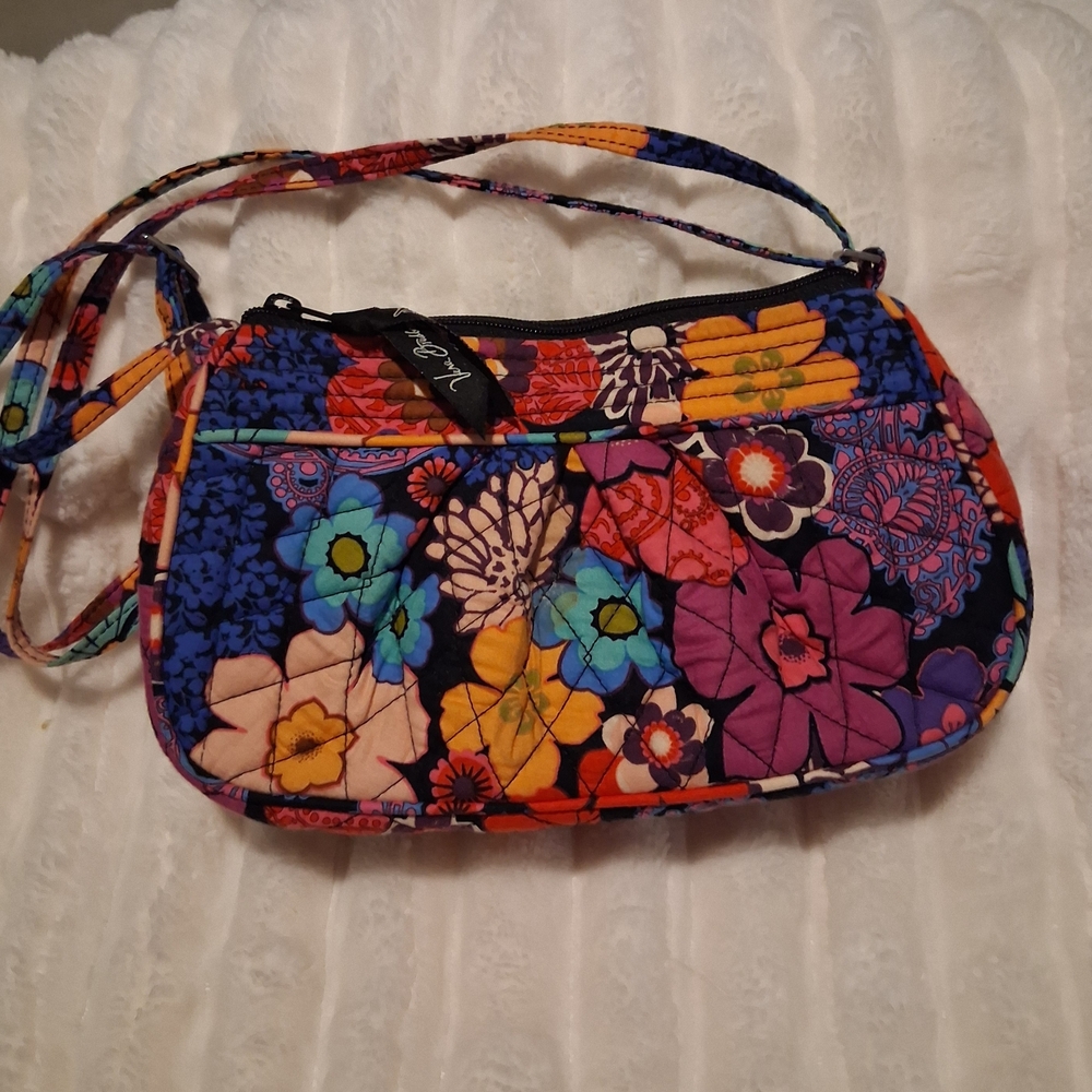 Vera Bradley FRANNIE Colorful Floral Shoulder Bag - Picture 2 of 7